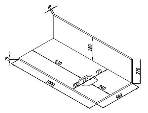 Столешница с панелью Акватон Мишель 100 1A277303MIX40 серая для ванной в интернет-магазине сантехники Sanbest
