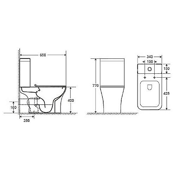 Унитаз-компакт CeruttiSpa Vettore 1215A безободковый, с бачком, с крышкой микролифт купить в интернет-магазине Sanbest