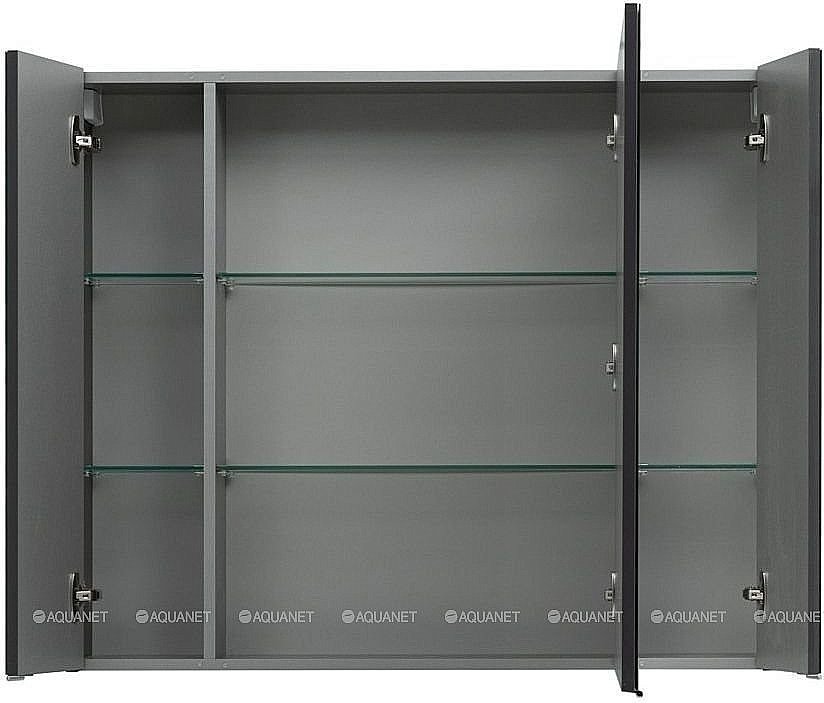 Зеркальный шкаф Aquanet Алвита 100 серый антрацит купить в интернет-магазине сантехники Sanbest