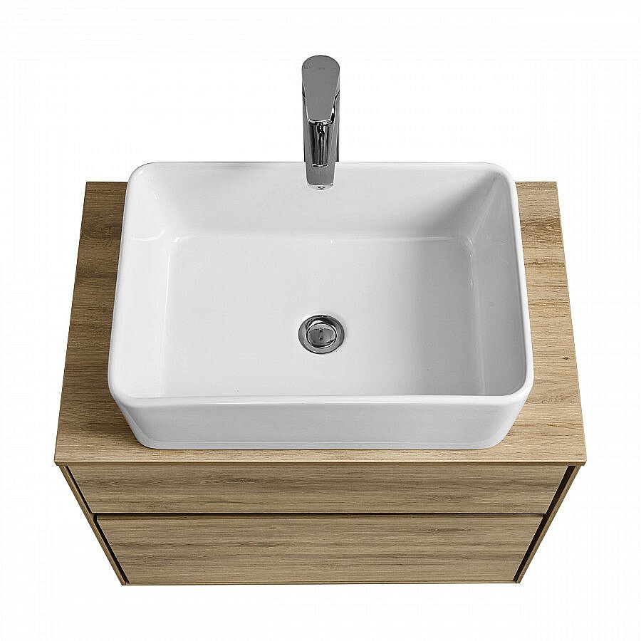 Тумба со столешницей Акватон Либерти 60 дуб эльвезия для ванной в интернет-магазине Sanbest