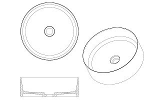 Раковина накладная Armadi Art Corian white LV204 белая купить в интернет-магазине Sanbest