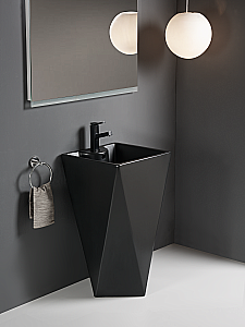 Раковина напольная WeltWasser Leerbach 10000013336 черная матовая купить в интернет-магазине Sanbest