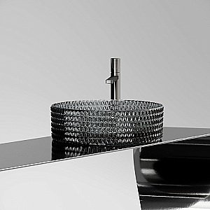 Раковина Ceramica Nova Cristal 36 CN6060 черная купить в интернет-магазине Sanbest