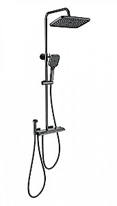 Душевая система с техническим душем и термостатом WONZON & WOGHAND MUSE Piano, Темный графит (WW-B4132-A-BGG) купить в интернет-магазине сантехники Sanbest