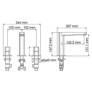 Смеситель для раковины WasserKRAFT Nuthe 9135 черный матовый купить в интернет-магазине сантехники Sanbest