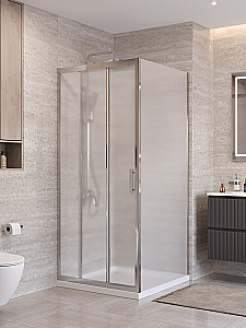 Душевой уголок BelBagno UNO-195-AF-31-90-P-Cr стекло матовое/профиль хром купить в интернет-магазине Sanbest