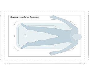 Ванна Salini Orlanda VASTA S-Sense 190х100 102014GF RAL купить в интернет-магазине Sanbest