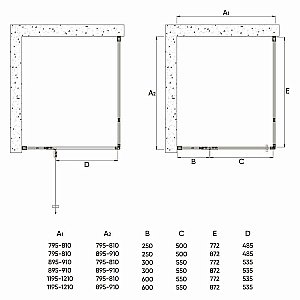 Душевой уголок Veconi Rovigo RV-073 90x80 прозрачный купить в интернет-магазине Sanbest