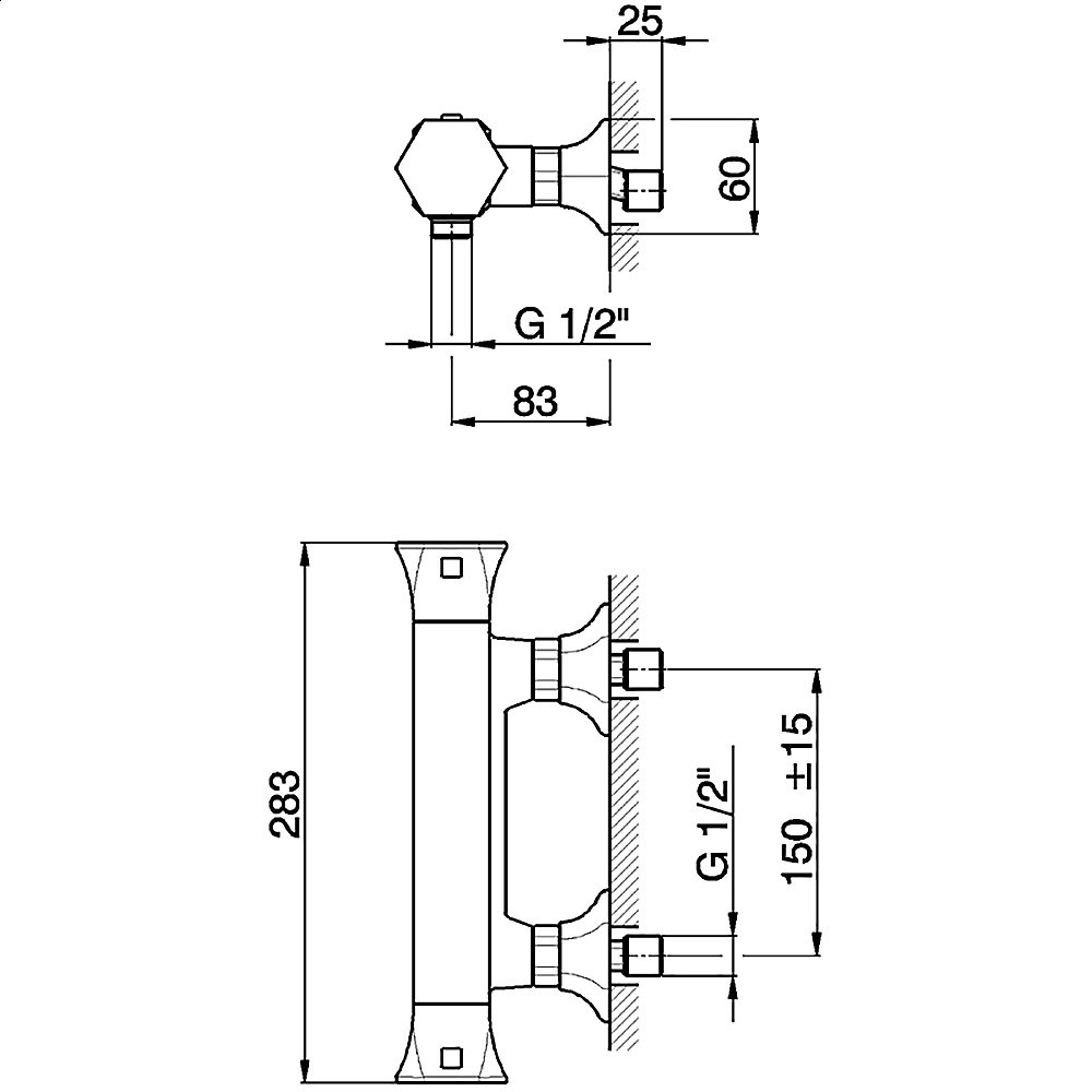 Смеситель для душа Cisal Cherie CET0101024 купить в интернет-магазине сантехники Sanbest
