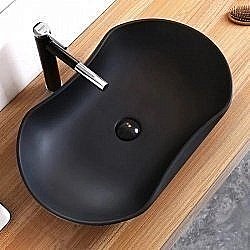 Раковина накладная Gid Lago 66,5 Bm9175 53333 черная матовая купить в интернет-магазине Sanbest