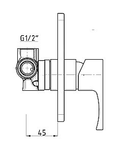 Смеситель для душа GPD FUEGO MAD105 купить в интернет-магазине сантехники Sanbest