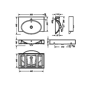 Раковина Sanita luxe Infinity 65 INF65SLWB01KR белая купить в интернет-магазине Sanbest