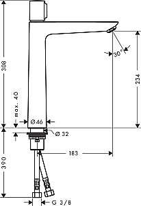 Смеситель для раковины Hansgrohe Talis Select E 240 71753000 купить в интернет-магазине сантехники Sanbest