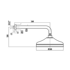Верхний душ Gattoni Programma Doccia SFPCL30V0br 300 бронза купить в интернет-магазине сантехники Sanbest