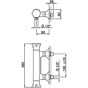 Смеситель для душа Cisal Cherie CET0101024 купить в интернет-магазине сантехники Sanbest
