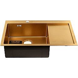 Мойка кухонная Melana ProfLine D7851HG-L золото чаша слева купить в интернет-магазине сантехники Sanbest