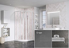 Душевой уголок Ravak SUPERNOVA SKKP6 80x80 белый/Grape купить в интернет-магазине Sanbest