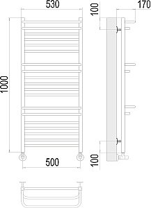 Полотенцесушитель водяной Terminus Орион П18 500х1000 купить в интернет-магазине сантехники Sanbest