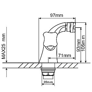 Смеситель для раковины MIXLINE ML 530486 купить в интернет-магазине сантехники Sanbest