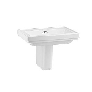 Раковина на полупьедестале Burlington Riviera 65 RIV2 NTH RIV7 без отверстий белая купить в интернет-магазине Sanbest