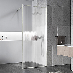 Душевое ограждение Vincea Walk-In 90 VSW-1HP900FLBN стекло рифленое/профиль никель брашированный купить в интернет-магазине Sanbest