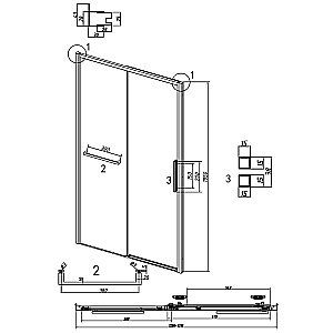 Душевая дверь Grossman Style 130 100.K33.05.130.10.02 стекло шиншилла/профиль хром купить в интернет-магазине Sanbest