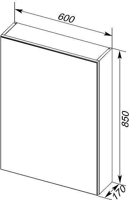 Зеркальный шкаф Aquanet Алвита New 60 Антрацит купить в интернет-магазине сантехники Sanbest