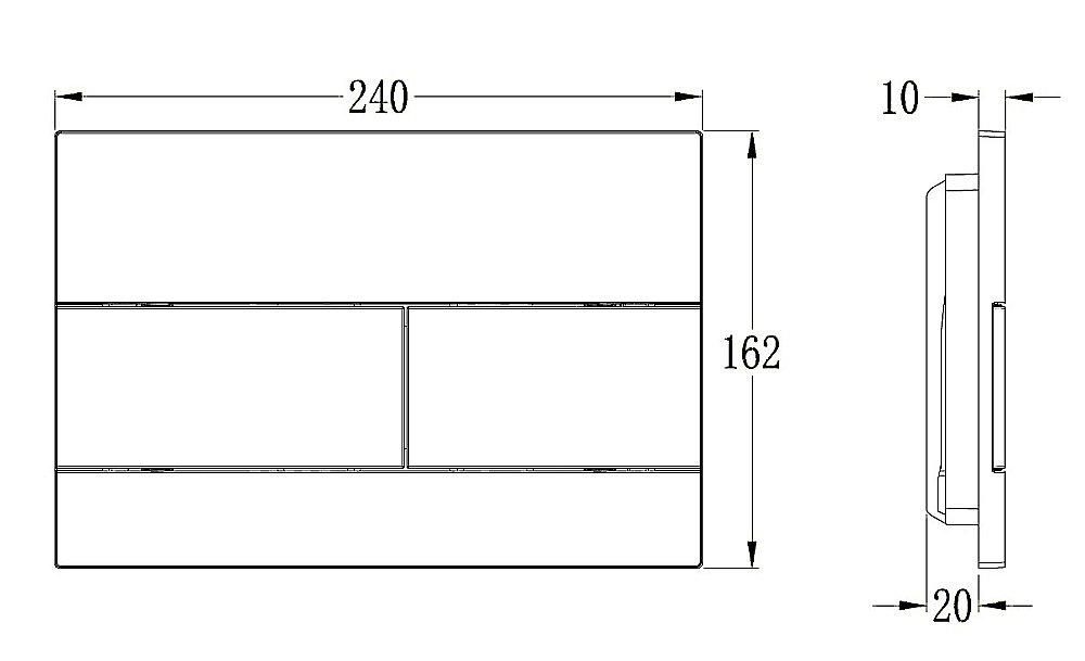 Кнопка для инсталляции Vincea VFP-203MB черный купить в интернет-магазине сантехники Sanbest