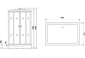 Душевая кабина Niagara Luxe 7711W 90х120 серебро купить в интернет-магазине Sanbest