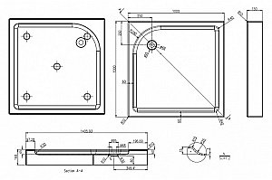 Душевой поддон Azario Greenwood P110 100х100 купить в интернет-магазине Sanbest