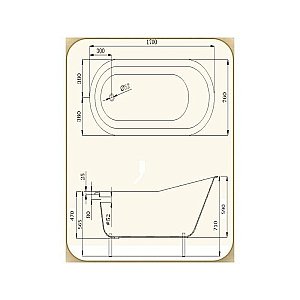 Ванна чугунная Magliezza Gracia 170x76 белая/ножки хром купить в интернет-магазине Sanbest