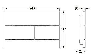 Кнопка для инсталляции Vincea VFP-203MB черный купить в интернет-магазине сантехники Sanbest