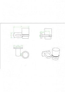 Стакан для зубных щеток CeramaLux Azzuro 95602 черный матовый/золото купить в интернет-магазине сантехники Sanbest