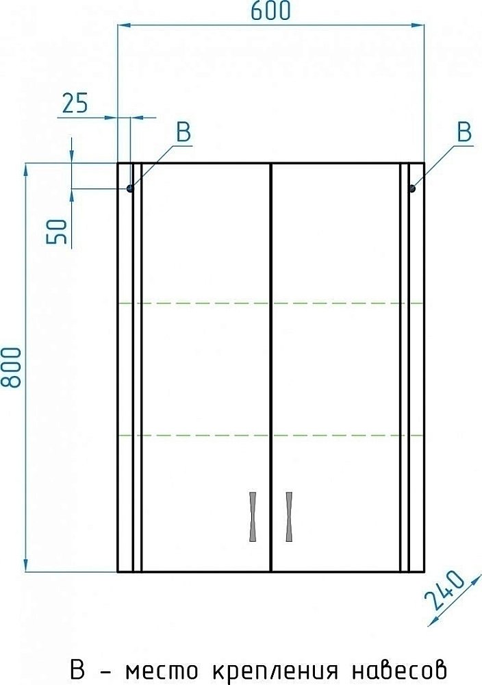 Шкаф подвесной  Style Line Эко Стандарт 60 для ванной в интернет-магазине сантехники Sanbest