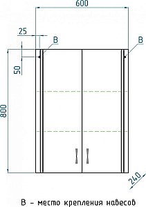 Шкаф подвесной  Style Line Эко Стандарт 60 для ванной в интернет-магазине сантехники Sanbest