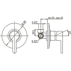 Гигиенический душ PAINI Arona ARCR690/574 хром купить в интернет-магазине сантехники Sanbest