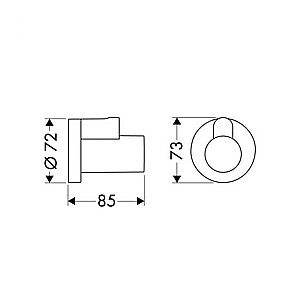 Декоративная накладка на вентиль Hansgrohe 13950000 хром купить в интернет-магазине сантехники Sanbest