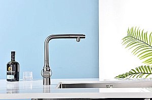 Смеситель для кухни Paulmark Urban Ur213104-BS брашированная сталь купить в интернет-магазине сантехники Sanbest