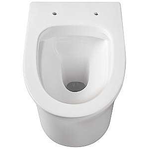 Унитаз подвесной Aquatek Ника AQ2009-00 белый, с крышкой микролифт, безободковый купить в интернет-магазине Sanbest
