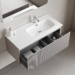 Тумба с раковиной Sancos Snob R 1.0 SNR1.0100LSM/SNR1.0100RSM Doha Soft для ванной в интернет-магазине Sanbest