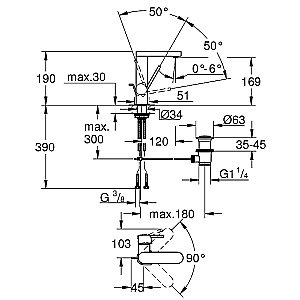 Смеситель для раковины Grohe Plus 23871003 хром купить в интернет-магазине сантехники Sanbest