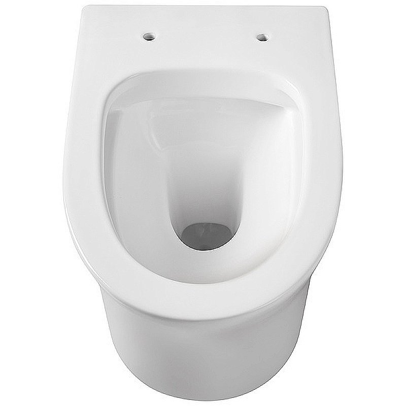 Унитаз подвесной Aquatek Ника AQ2009-00 белый, с крышкой микролифт, безободковый купить в интернет-магазине Sanbest