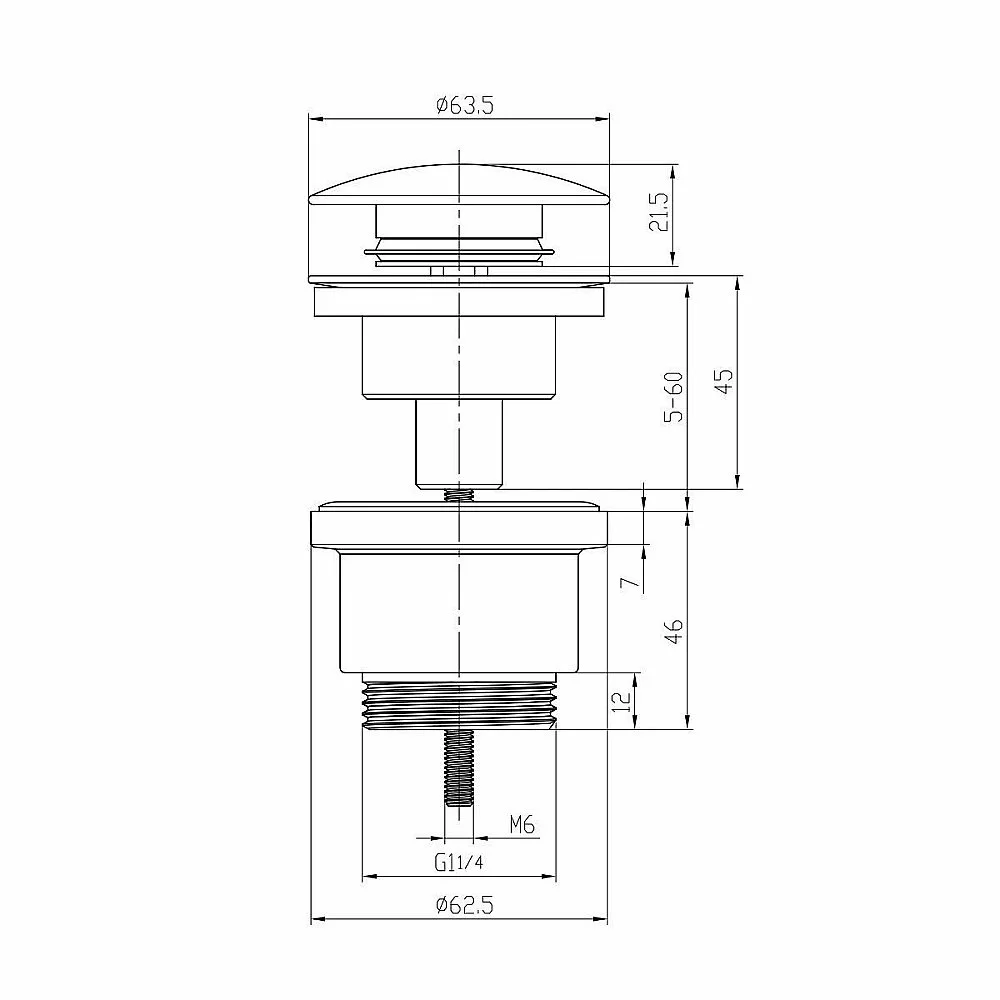 Донный клапан Lemark Click-Clack LM8500C купить в интернет-магазине сантехники Sanbest