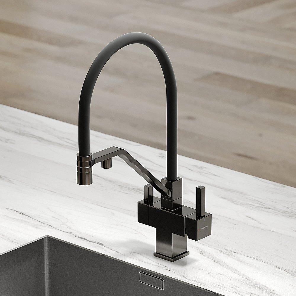 Смеситель для кухни Sancos Loro SC4007GG вороненая сталь купить в интернет-магазине сантехники Sanbest