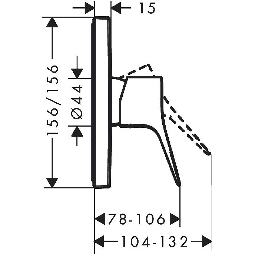 Смеситель для душа Hansgrohe Vivenis 75615000 хром купить в интернет-магазине сантехники Sanbest