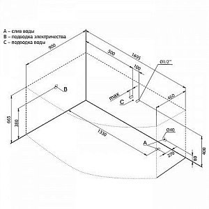 Акриловая ванна Aquanet Jersey 170x100 205405 к/с32 купить в интернет-магазине Sanbest