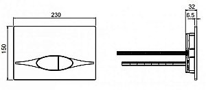 Кнопка для инсталяции Jacob Delafon E29027-CP хром купить в интернет-магазине сантехники Sanbest