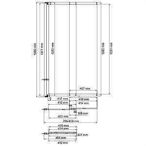 Шторка для ванны с фиксатором WasserKraft Tauber 64S02-80WS Fixed 80 стекло прозрачное/профиль никель купить в интернет-магазине Sanbest