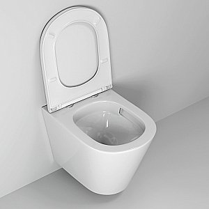 Унитаз подвесной Grossman Tornado GR-4478SQ безободковый, с крышкой микролифт, слив-торнадо купить в интернет-магазине Sanbest