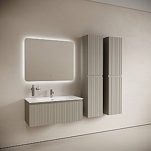 Тумба с раковиной Sancos CODE CD100GP/CN13003 100 серая платина для ванной в интернет-магазине Sanbest